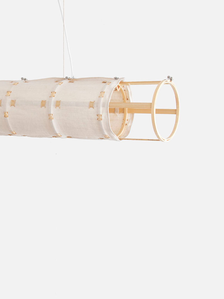 lampe bambou et lin